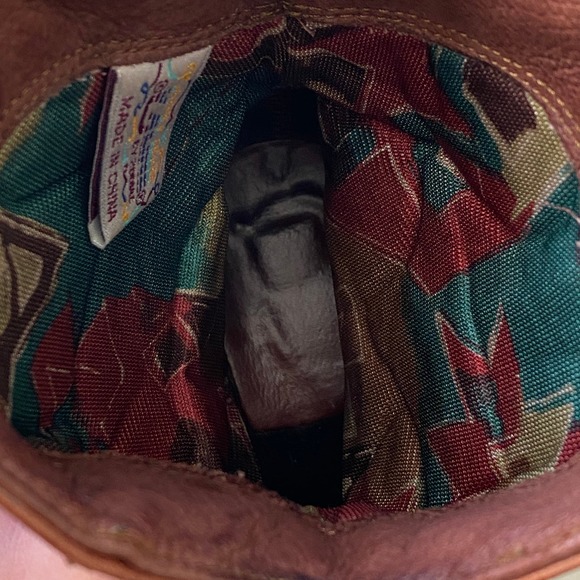 Vintage Z Line by Zodiac Western Fringe Boot Marla Low Shaft W 7.5 Brown Leather - Picture 10 of 13